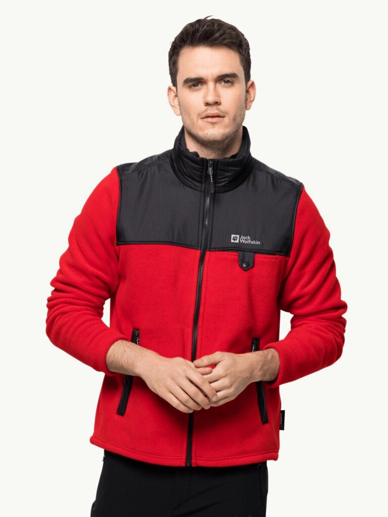 Vīriešu džemperis, JACK WOLFSKIN, sarkans cena un informācija | Vīriešu džemperi | 220.lv