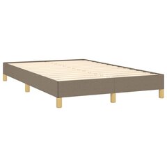 vidaXL atsperu gultas rāmis ar matraci, pelēkbrūna, 120x200 cm, audums cena un informācija | Gultas | 220.lv