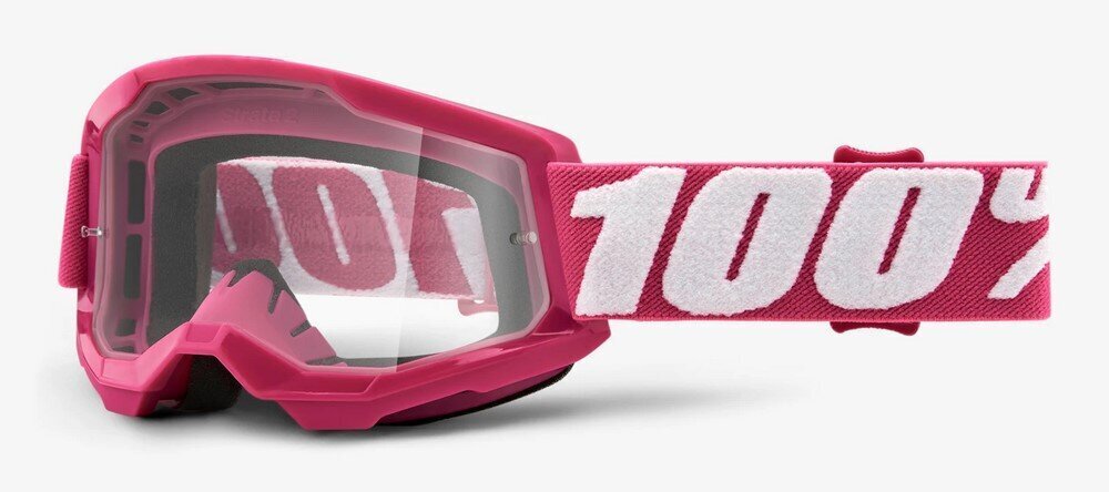 Sniega brilles bērniem MX 100% Starta 2 Junior, rozā/baltas cena un informācija | Slēpošanas brilles | 220.lv