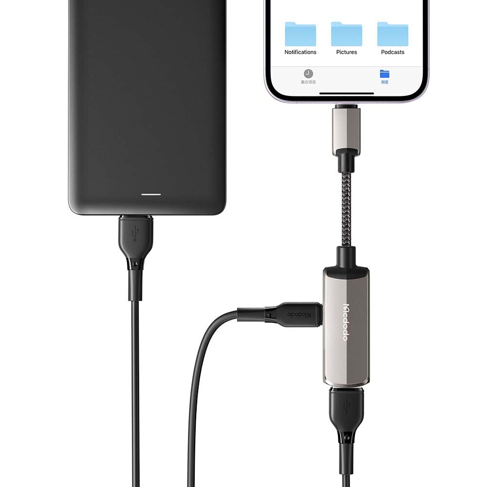 MCDODO adapteris IPHONE UZ OTG USB 3.0 цена и информация | Adapteri un USB centrmezgli | 220.lv