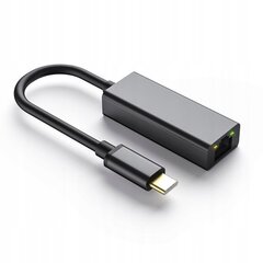USB-C Gigabit Lan Card 100/1000Mb RJ45 цена и информация | Адаптеры и USB разветвители | 220.lv