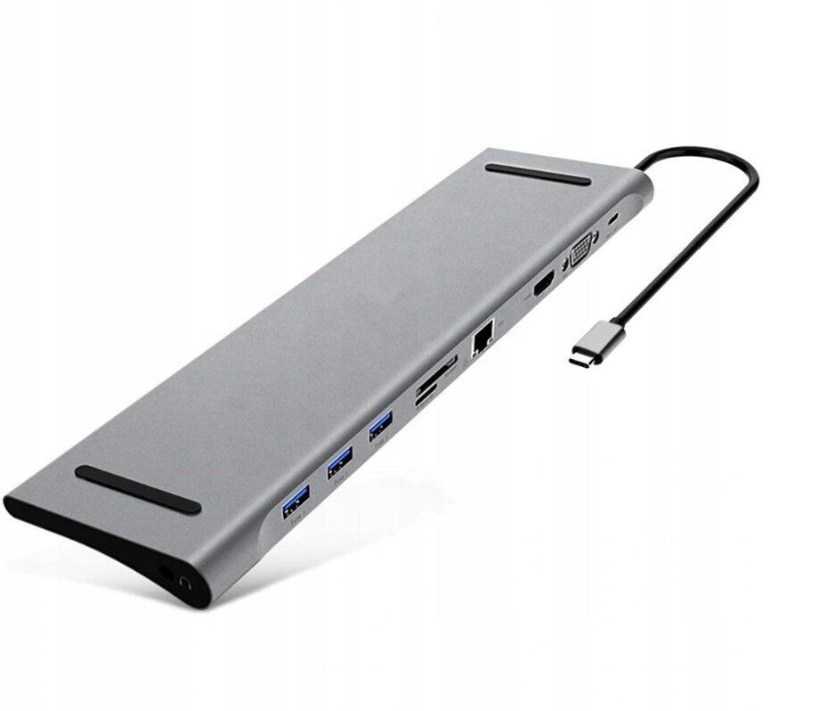 CO2 datora adapteris, 10in1 USB-C Gigabit RJ-45 HDMI 4K HUB priekš Macbook M1 0107 cena un informācija | Adapteri un USB centrmezgli | 220.lv