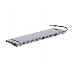 Компьютерный адаптер CO2, 10in1 USB-C Gigabit RJ-45 HDMI 4K HUB для Macbook M1 0107 цена и информация | Адаптеры и USB разветвители | 220.lv