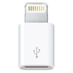 Micro USB - Lightning adapteris iPhone, balts цена и информация | Адаптеры и USB разветвители | 220.lv