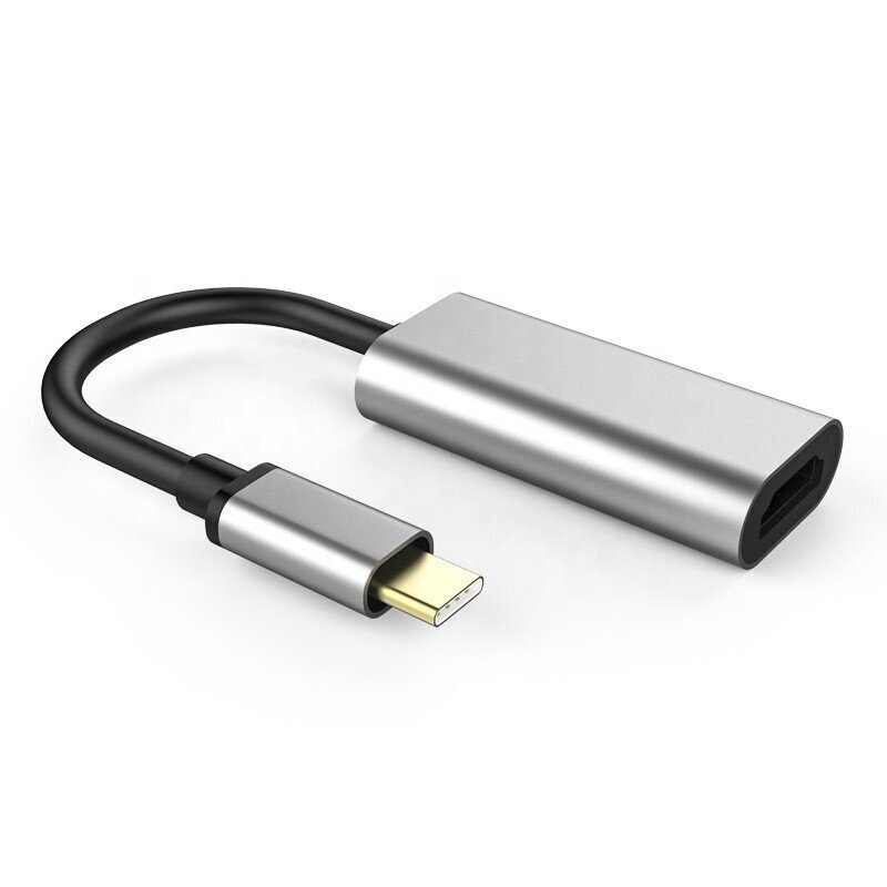 Co2 adapteris klēpjdatoram, datoram, USB-C - HDMI 4K, Windows, Mac OS, Linux, pelēks цена и информация | Adapteri un USB centrmezgli | 220.lv