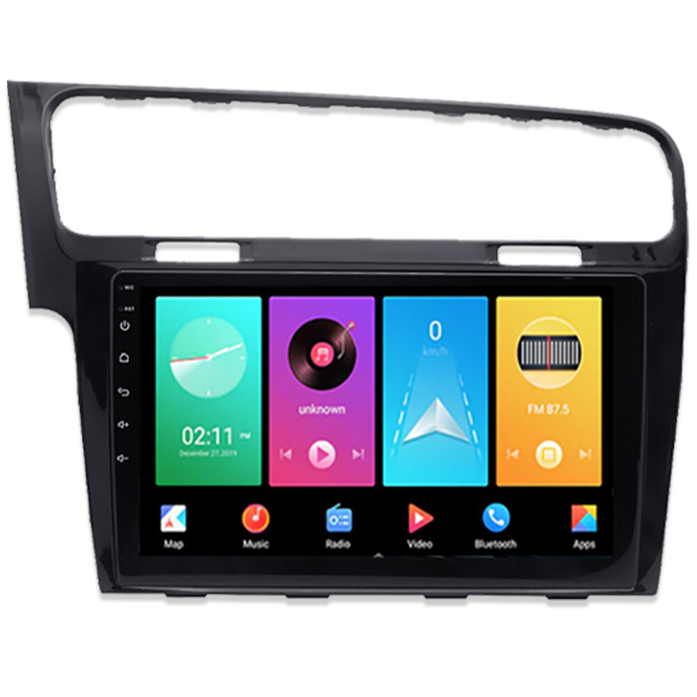 VOLKSWAGEN GOLF 7 2011-21 Android multivides planšetdators 10 collu automašīnas stereo USB/WiFi/GPS/Bluetooth cena un informācija | Auto magnetolas, multimedija | 220.lv