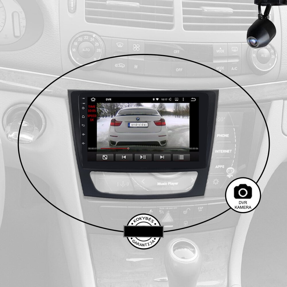 Android Multimedia Mercedes Benz E (W211) G (W463) CLC (W209) CLK (W219) cena un informācija | Auto magnetolas, multimedija | 220.lv