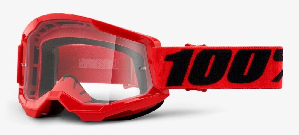Sniega brilles MX 100% Starta 2, sarkanas/melnas cena un informācija | Slēpošanas brilles | 220.lv