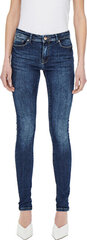 ONLPUSH Skinny Fit sieviešu džinsi 15235035 tumši zils džinss cena un informācija | Sieviešu džinsi | 220.lv