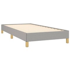vidaXL atsperu gultas rāmis ar matraci, gaiši pelēka audums, 80x200 cm cena un informācija | Gultas | 220.lv