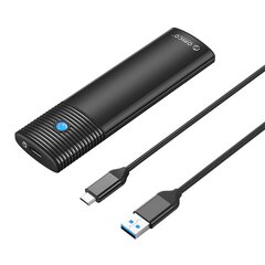 M.2 SATA ārējās piedziņas korpuss, Orico PWM2-BK-EP, USB-C, 5Gbps (melns) цена и информация | Чехлы для жёстких дисков | 220.lv