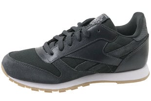 Sporta apavi bērniem Reebok Cl Leather ESTL CN1142, melni цена и информация | Детская спортивная обувь | 220.lv