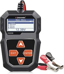 Connwei KW208 12V тестер батареи, 100-2000 CCA Tester Car Light Machine Tester Цифровой автоматическое анализатор. цена и информация | Авто принадлежности | 220.lv