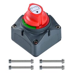 Переключатель аккумулятора, Briidea 12V-48V, разделитель батареи Haupt Switch для автомобилей, внедорожников, автомобилей, морских лодок, UTV, транспортных средств и автомобилей (включено/выключение) цена и информация | Авто принадлежности | 220.lv