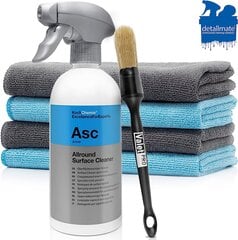 Подробный набор плотового вождения Mate: Coch Chemistry - ASC - Allround Surface Cleaner - 500 мл - очиститель для всех поверхностей + 4 премиальных микрофибсовых ткани + valetpro Dash № 10 щетка для очистки автомобиля цена и информация | Автохимия | 220.lv