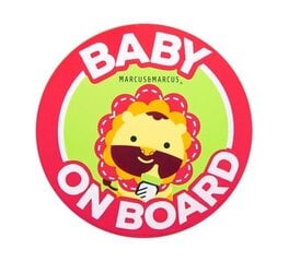 Наклейка Marcus & Marcus Baby on Board Car Sticker - Marcus цена и информация | ПОЛКА-ОРГАНИЗАТОР ДЛЯ ТЕЛЕФОНА В АВТОМОБИЛЬ | 220.lv