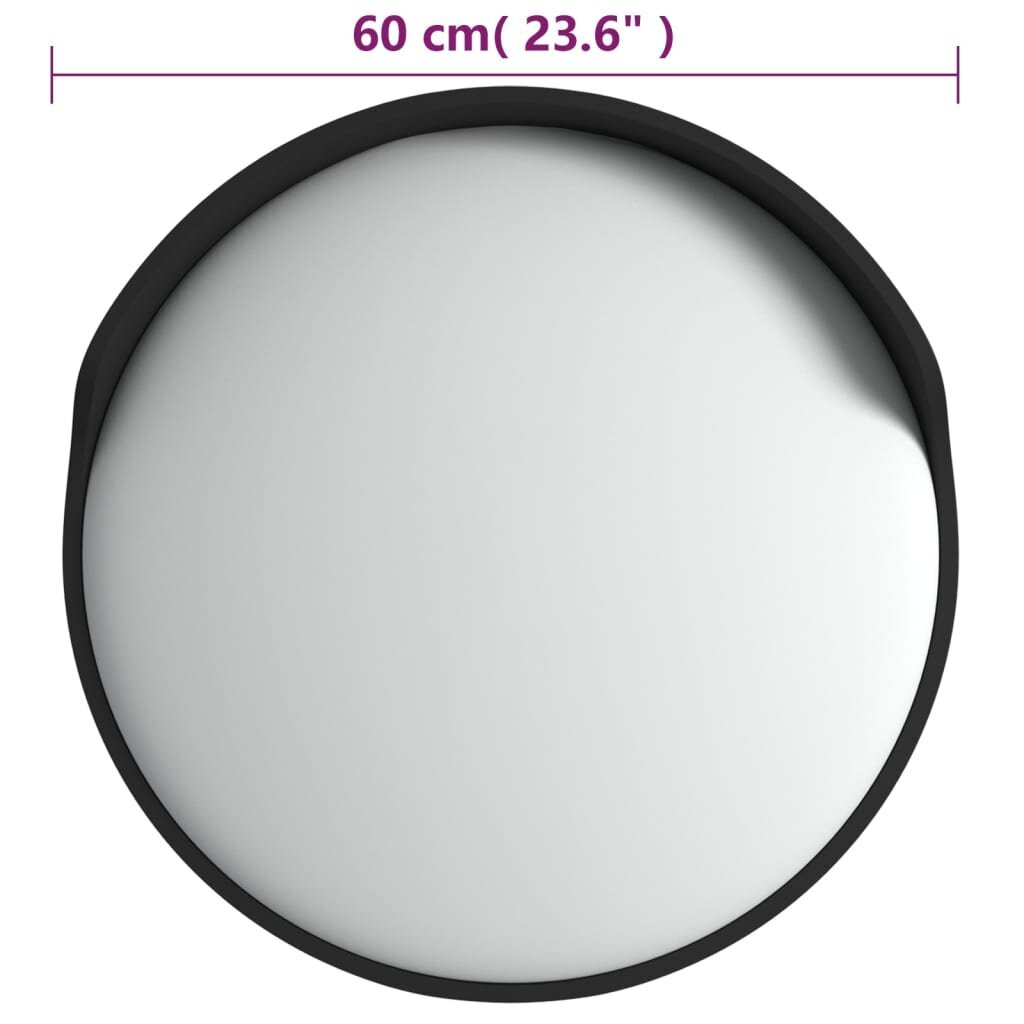 Sfērisks āra/ceļa spogulis, melns, 60cm, polikarbonāts cena un informācija | Auto piederumi | 220.lv