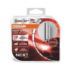 OSRAM XENARC NIGHT BREAKER LASER NEXTGEN D2S (66240XNN-HCB) АВТОМОБИЛЬНЫЕ КСЕНОНОВЫЕ ФАРЫ 2 шт. цена и информация | Автомобильные лампочки | 220.lv