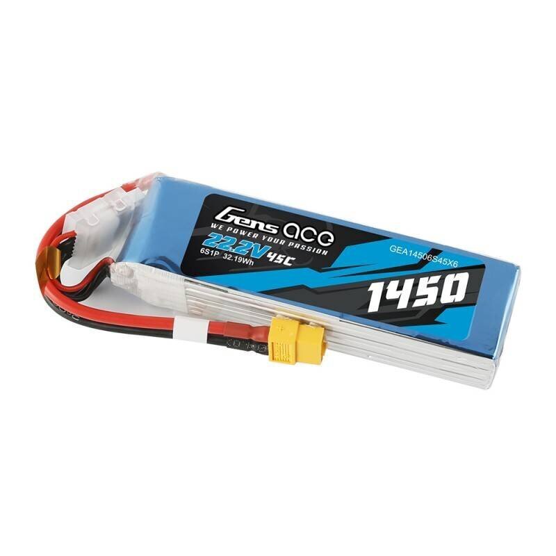 Gens Ace baterija LiPo 1450mAh 22.2V 45C 6S1P cena un informācija | Akumulatori | 220.lv