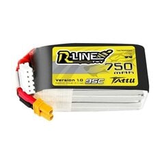 Аккумулятор Tattu Gens Ace R-Line 750MAH 14,8V 95C 4S1P XT30 цена и информация | Аккумуляторы | 220.lv