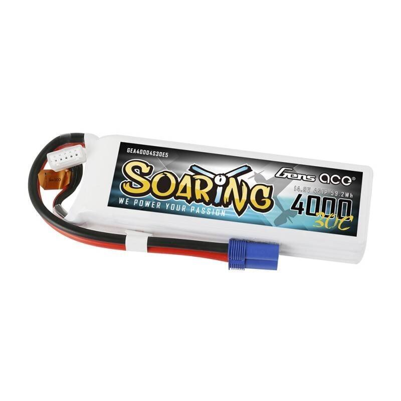 Gens Ace baterija Soaring LiPo 4000mAh 14.8V 4S1P cena un informācija | Akumulatori | 220.lv