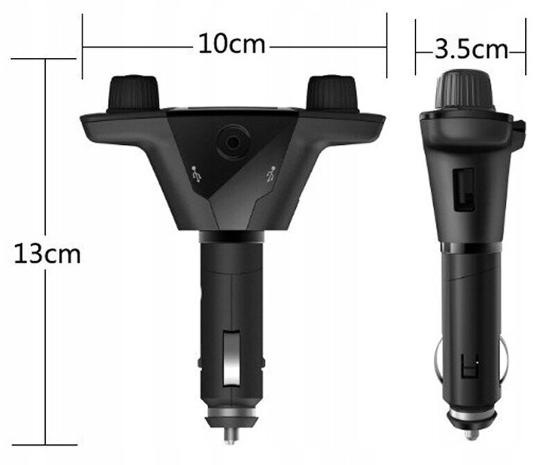 Auto raidītājs 12/24V Bluetooth brīvroku auto lādētājs цена и информация | Auto jaudas pastiprinātāji | 220.lv