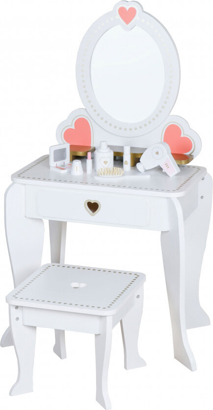 Ecotoys Liels koka bērnu tualetes galdiņš ar spoguli meitenei цена и информация | Rotaļlietas meitenēm | 220.lv