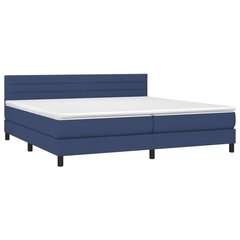 vidaXL atsperu gultas rāmis ar matraci, zils audums, 200x200 cm цена и информация | Кровати | 220.lv