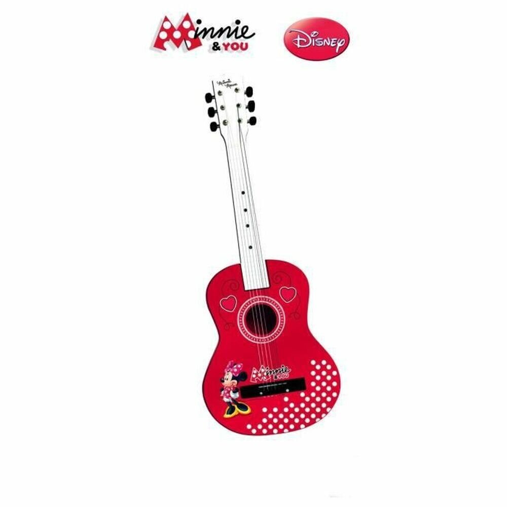 Bērnu ģitāra Minnie Mouse Sarkana Koka цена и информация | Attīstošās rotaļlietas | 220.lv