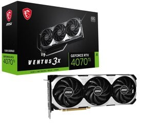 MSI GeForce RTX 4070 Ti VENTUS 3X 12G OC цена и информация | Видеокарты (GPU) | 220.lv