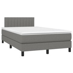 vidaXL atsperu gulta ar matraci, tumši pelēka audums, 120x200cm цена и информация | Кровати | 220.lv