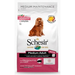 Сухой корм с ветчиной Schesir Medium Adult Ham для взрослых собак средних размеров, Z 020021, 3 кг цена и информация |  Сухой корм для собак | 220.lv