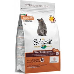 Schesir Sterilized & Light Chicken, 10kg - sausā barība ar vistu sterilizētiem kaķiem un kaķiem ar lieko svaru, Z 010004 cena un informācija | Sausā barība kaķiem | 220.lv