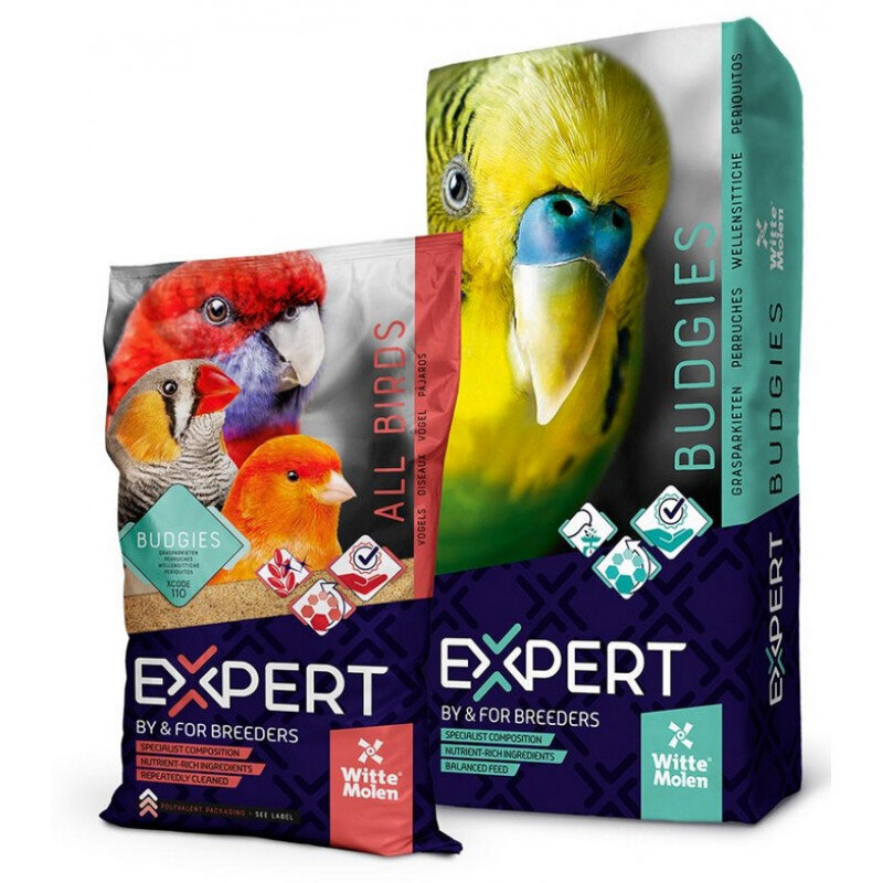 Witte Molen Expert Budgies, 5kg - barība sīkiem papagaiļiem, Z 320161 cena un informācija | Putnu barība | 220.lv