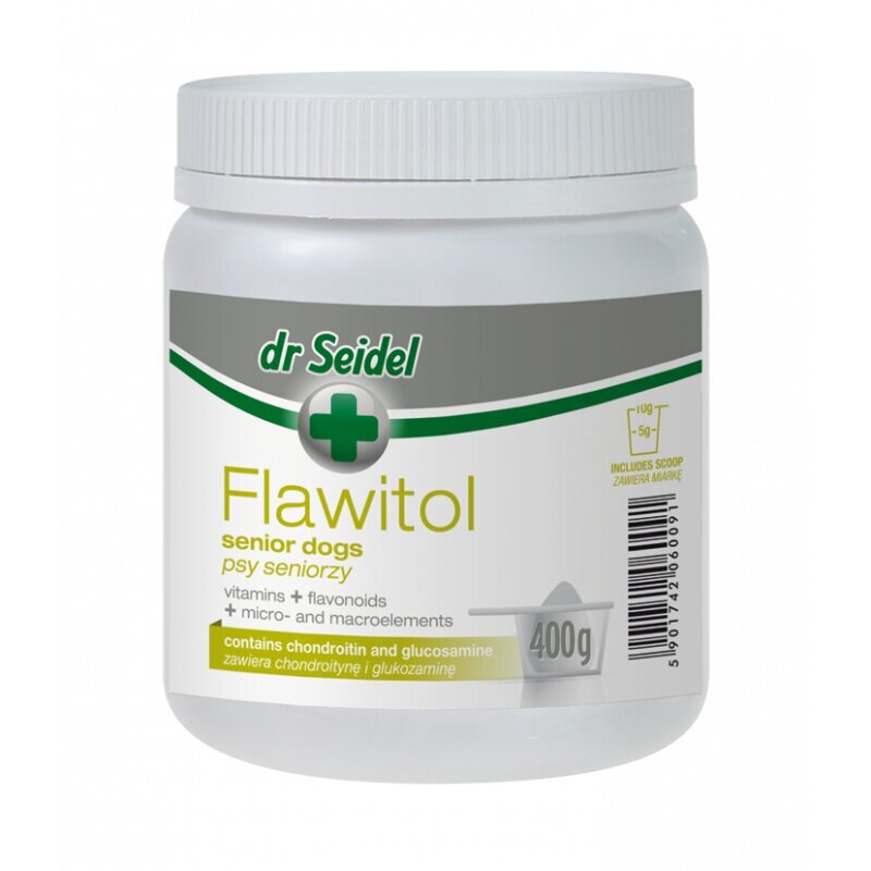 Dr.Seidel Flawitol Senior Dogs, 160tbl/256g - suņiem, vecākiem par 7 gadiem - vispārējai veselībai un locītavām, Z 290032 цена и информация | Vitamīni, uztura bagātinātāji, pretparazītu līdzekļi suņiem | 220.lv