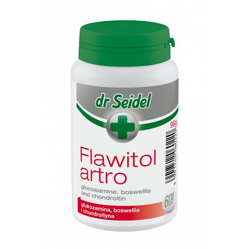 Dr.Seidel Flawitol Artro, 60tbl/96g - suņiem balsta-kustību aparāta veselībai, Z 290035 cena un informācija | Vitamīni, uztura bagātinātāji, pretparazītu līdzekļi suņiem | 220.lv