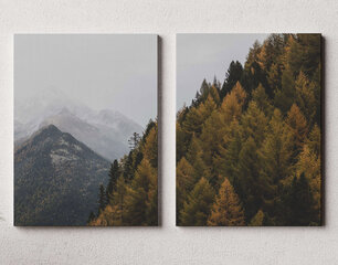 Glezna 2 daļas Rudenīgs mežs, 140x100 cm, Wolf Kult cena un informācija | Gleznas | 220.lv