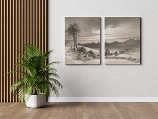 Glezna 2 daļas Viļņas ainava, 140x100 cm, Wolf Kult cena un informācija | Gleznas | 220.lv