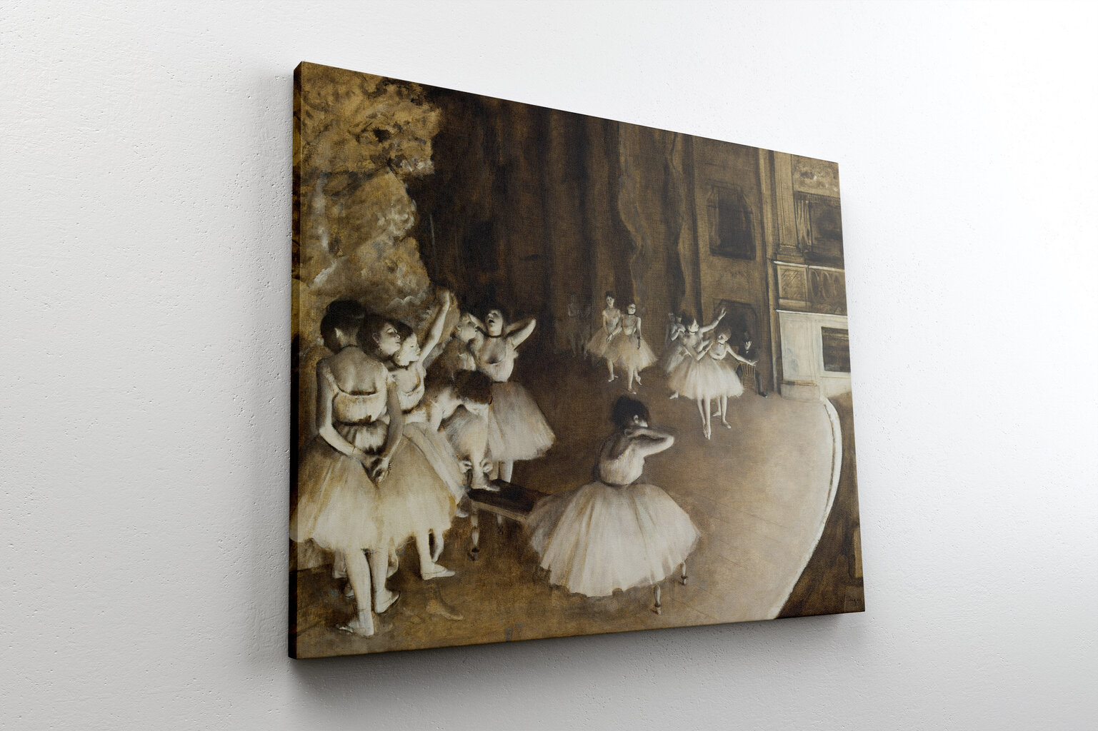 Glezna Baleta mēģinājums uz skatuves, Edgars Degā, 60x50 cm cena un informācija | Gleznas | 220.lv