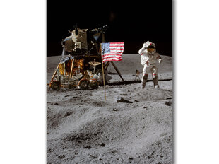 Картина Джон В. Янг на Луне, 30x40 см цена и информация | Картины | 220.lv