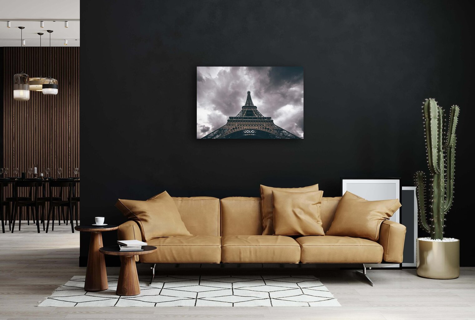 Glezna Eifeļa tornis lietū, 40x60 cm cena un informācija | Gleznas | 220.lv
