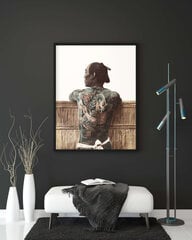 Glezna Kaila tetovēta japāņa fotogrāfija (19a) (Kusakabe Kimbei), 100x80 cm cena un informācija | Gleznas | 220.lv