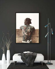 Glezna Kaila tetovēta japāņa fotogrāfija (19a) (Kusakabe Kimbei), 40x35 cm cena un informācija | Gleznas | 220.lv