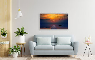 Glezna Laiva saulrietā, 30x40 cm cena un informācija | Gleznas | 220.lv