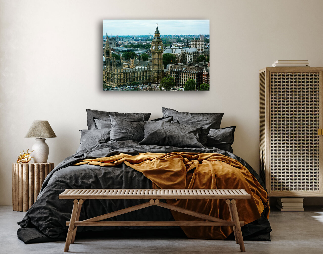 Glezna Londonas panorāma, 100x70 cm cena un informācija | Gleznas | 220.lv