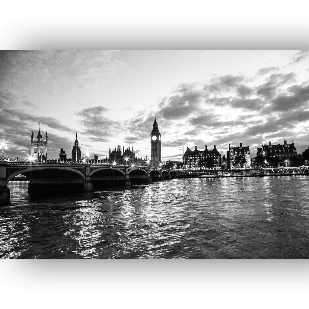 Glezna Melnbaltā Londona, 40x60 cm cena un informācija | Gleznas | 220.lv