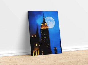 Glezna Mēness gaisma Ņujorkā, 100x70 cm cena un informācija | Gleznas | 220.lv