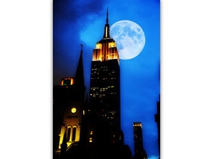 Glezna Mēness gaisma Ņujorkā, 100x70 cm cena un informācija | Gleznas | 220.lv