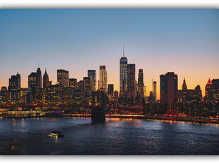 Картина Ночной город, 100x70 см цена и информация | Картины | 220.lv
