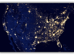 Картина Ночь в Америке, 30x40 см цена и информация | Картины | 220.lv